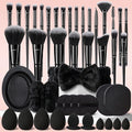 47Pcs Black Makeup Brushes Set Professional Makeup Kit Multi-functional Makeup Tool Set with Facial Makeup Accessories, Foundation Makeup Brush Kit Eye and Face Make up Brushes & Tools