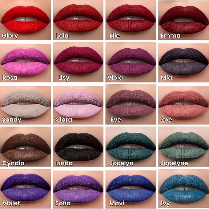Mynena Pearl Purple Long Lasting Lipstick for Women Waterproof & Transfer-Proof | Hydrating with Shea Butter | Bold Pigment Matte Color Lip Stain | Talc-Free & Vegan Product that Performs | Sofia