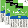 Nordic Pure 15x20x1 Pleated Air Filters MERV 13 Plus Carbon 3 Pack by NordicPure