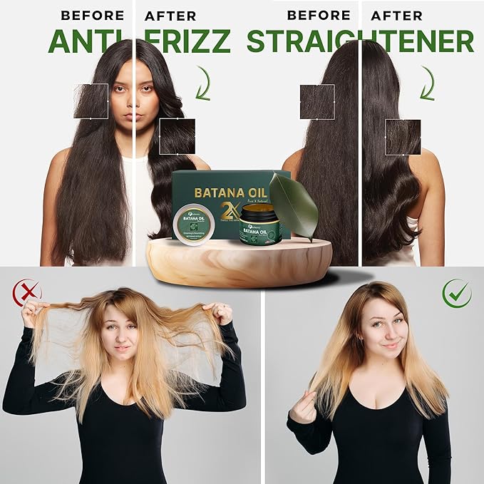 Raw Batana Oil for Hair Growth 4.05 oz and Batana Bar 3.22 oz - Pure Organic Treatment from Honduras by Dr. Sebi for Thicker, Stronger Hair and Hair Loss Prevention for All Hair Types by Felero