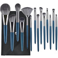 Professional Makeup Brush Set 14Pcs Makeup Brushes Kit Foundation Eyeshadow Powder Blending Eyebrow Eyelash Kabuki Brushes Cosmetic Brushes Travel Kits With Leather Bag Gift
