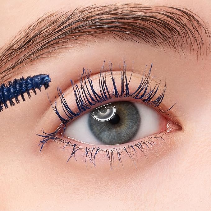 COSNORI Perfect Setting Waterproof Mascara Long&Curl 05 Royal Blue – Long Lasting Smudge - Deep Blue Mascara - Vibrant Pop of Color - Perfect Accent for Deep Skin Tones - 0.23fl oz (7ml)