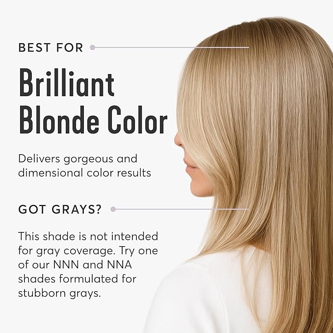Madison Reed Radiant Hair Color Kit | 8.5NNA Dark Neutral Blonde (Lusia Blonde) 100% Maximum Gray Hair Coverage | Permanent Hair Dye for Resistant Grays | PPD-Free & Ammonia-Free | 2 Pack