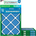 Filterbuy 14x25x1 Air Filter MERV 13 Optimal Smoke & Allergy Defense, by Filterbuy