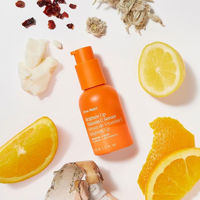 Ursa Major Natural Vitamin C Serum | Brightening Formula Revitalizes Dull Skin and Smooths Skin's Tone | Targets Wrinkles, Sagging and Loss of Firmness | Vegan, Non-Toxic, Cruelty-Free | 1 ounce