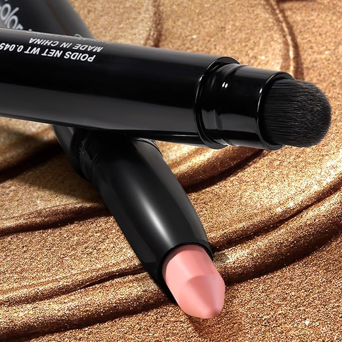 Longwear Cream Eye Shadow Sticks(68 Clove Pink Matte),Smudge-Proof, Waterproof Eyeshadow,Silky Formula Glitter With Makeup Brush,Pink Eyeshadow Stick