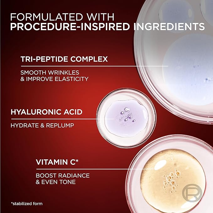 L'Oreal Paris Revitalift Triple Power Age-Defying Face Serum, Anti Aging Serum with 3 in 1 Benefits, Reduces Wrinkles, Firms and Brightens Skin, Includes Sample