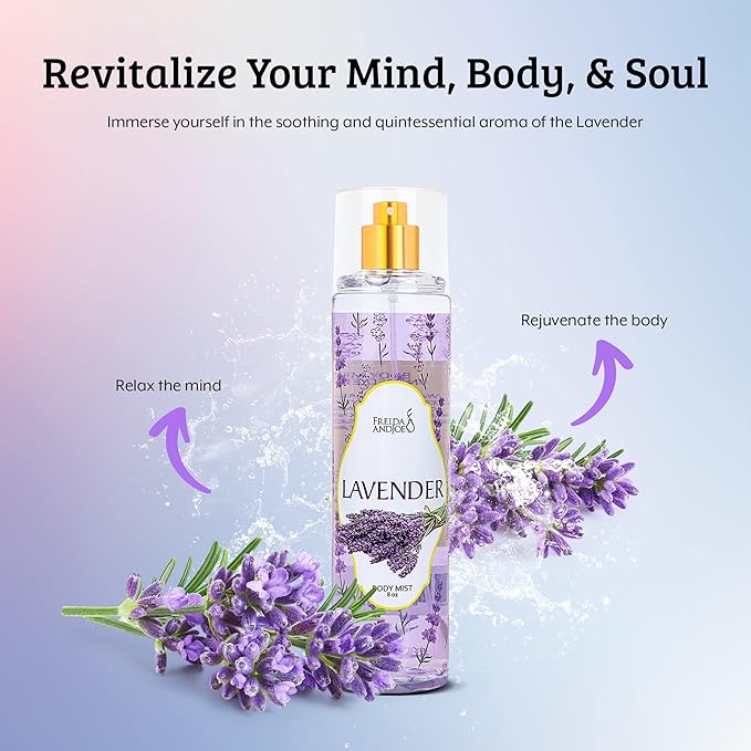 Lavender Luxury Body Spray For Women, Womens Perfume Fragrance Body Mist & Sprays, Women's Woodsy Scented Gifts & Presents, 8 oz Fine Mist Spray Bottle