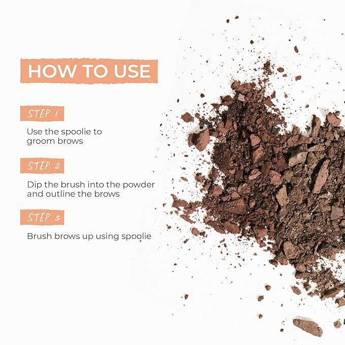 Soft Brow Define & Fill Powder Duo, Includes Dual ended Brush, Vegan and Cruelty Free (Brunette)