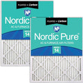 Nordic Pure 24x24x1 Pleated Air Filters MERV 14 Plus Carbon 2 Pack by NordicPure