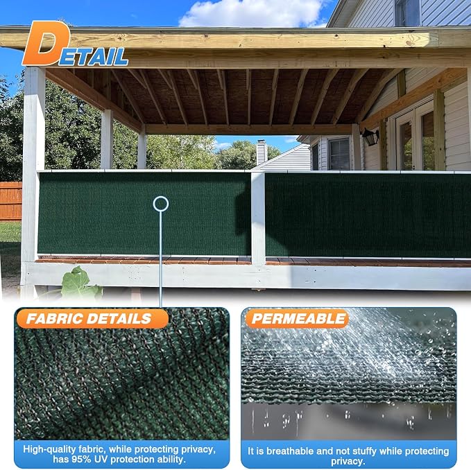 TANG Sun Shade Fabric Roll 8'x35' Shade Cloth - Image 4