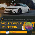 RockRose 50% Nano Ceramic Car Window Tint 40 in x 10 FT 2PLY Privacy Film Heat Block, 99% UVR, and 85% IRR Block for Auto or Home Strong Adhesive, Easy Shrink, Plotter Friendly - Charcoal