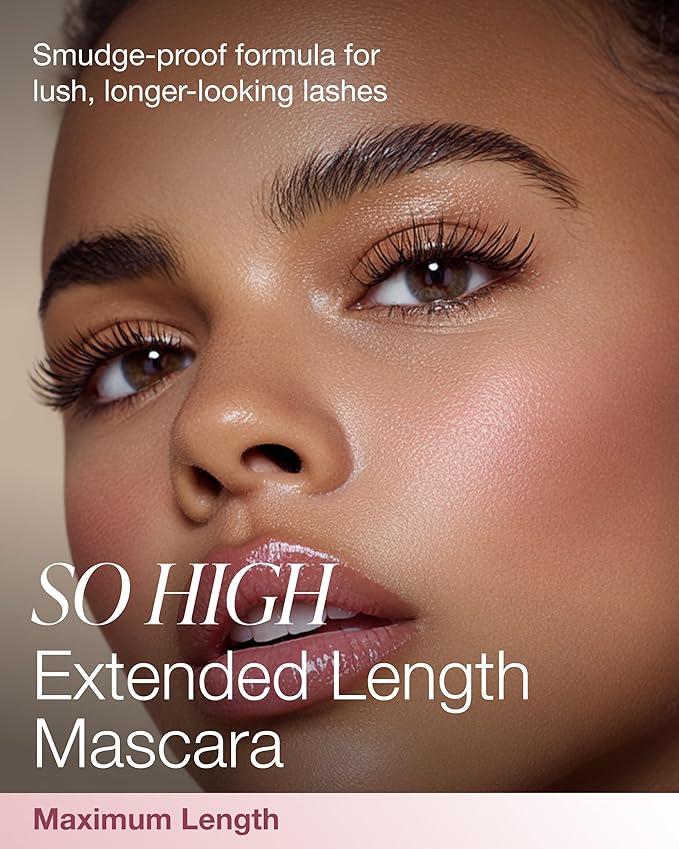 Mineral Fusion So High Extended Length Mascara (Black) - Lengthening Formula For Look of Long, Lush Lashes - Hypoallergenic With Kaolin Clay for Long Wear - No Smudge or Clumps
