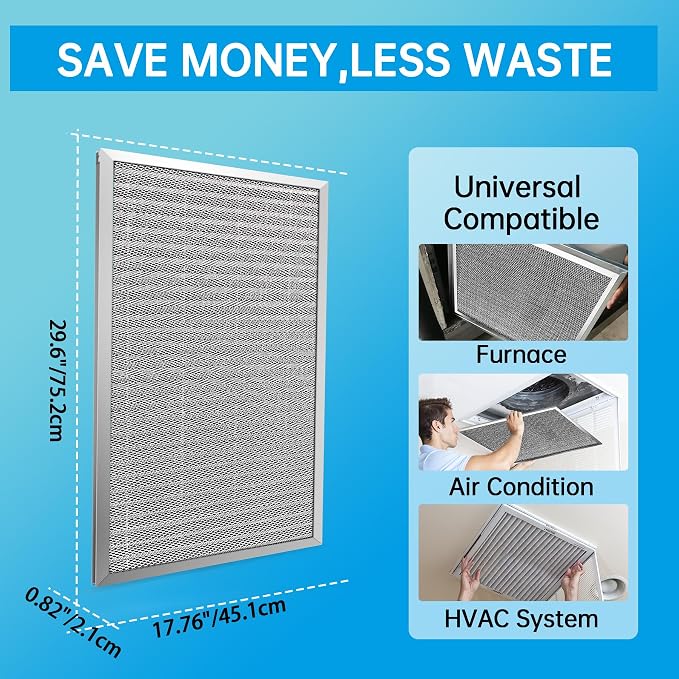 UBeesize 18x30x1 Reusable Electrostatic Air Filter HVAC AC Furnace Filter - Image 3