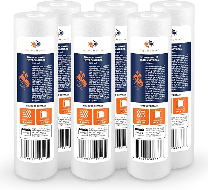 Aquaboon 5 Micron 10 x 2.5 Sediment Filter by Aquaboon