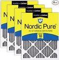 Nordic Pure 16x25x1 Furnace Air Filters MERV 10 Pleated Plus Carbon 4 Pack by NordicPure