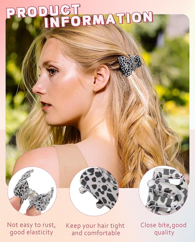 Claw Jaw Hair Clips 12PCS Small for Thin Hair Styling Mini Accessories Classic Clamp for Women Girls