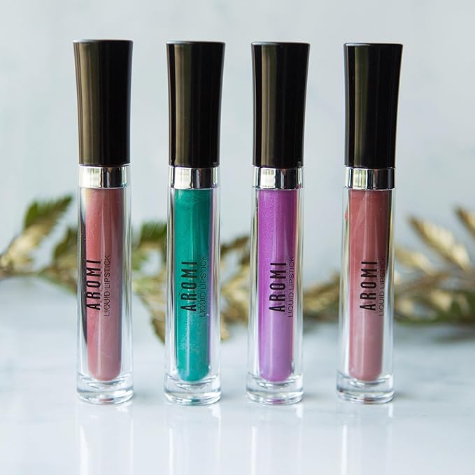Aromi Metallic Liquid Lipstick | Chocolate Brown, Mahogany Bronze, Shimmery Finish, Vegan, Cruelty-free, Long-Lasting, Waterproof, Handmade (Teddy Bear)