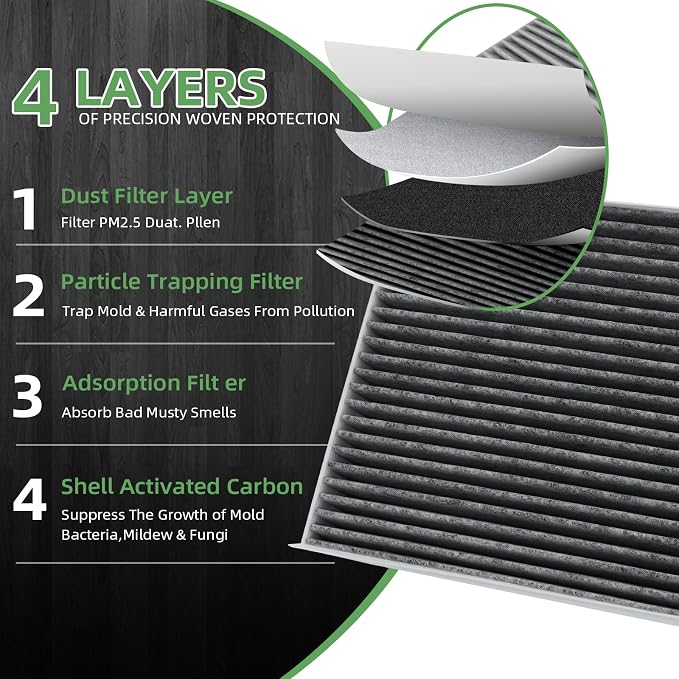 CF11811 Cabin Air Filter With Activated Carbon Compatible with CX5 2013-2024 - Image 2