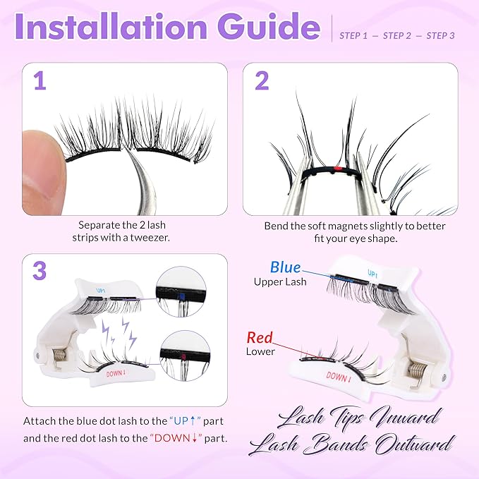 Bepholan Soft Magnetic Eyelashes, Reusable Magnetic Lashes with Applicator, Glue-free Natural Fake Lashes without Eyeliner, Easy to Wear and Remove (CS100)