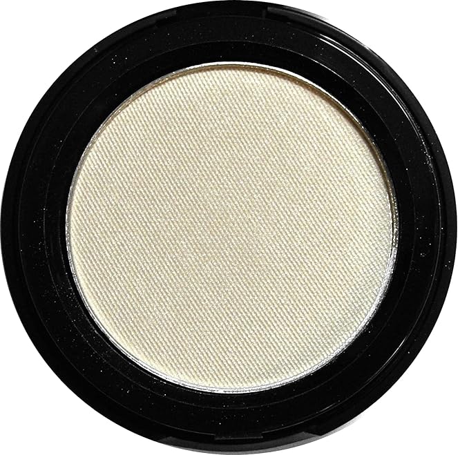 White Satin Snowflake Pearl Shimmer Finish Pressed Powder Single Vegan Eyeshadow; Talc, Paraben & Cruelty Free