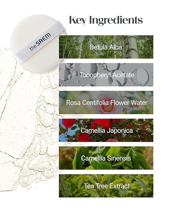 THESAEM Saemmul Perfect Pore Pact - Sebum Control Makeup Pressed Powder Pact, Pore Minimization, Plant-Based Setting Finishing Powder to Absorb Sweat and Prevent Clumps, with Mirror & Puff 12g