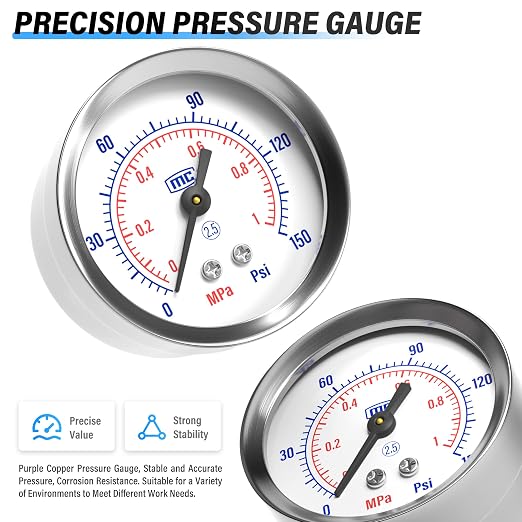 TAILONZ PNEUMATIC 3/8 Inch NPT 2 in 1 Air Filter Pressure Regulator Combo - Image 7