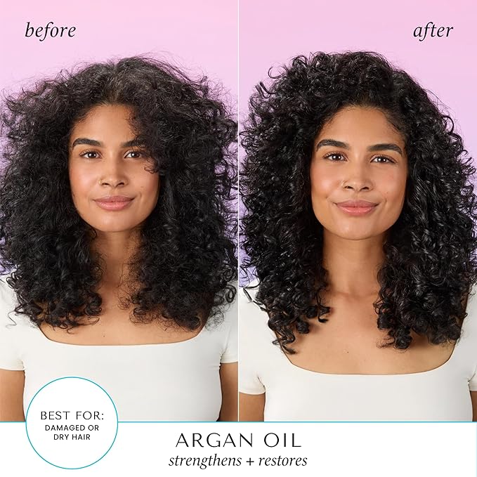 HASK ARGAN Repairing Shine Hair Oil for All Hair Types, Vegan, Color Safe, Gluten-free, Sulfate-free, Paraben-free - Pack of 3