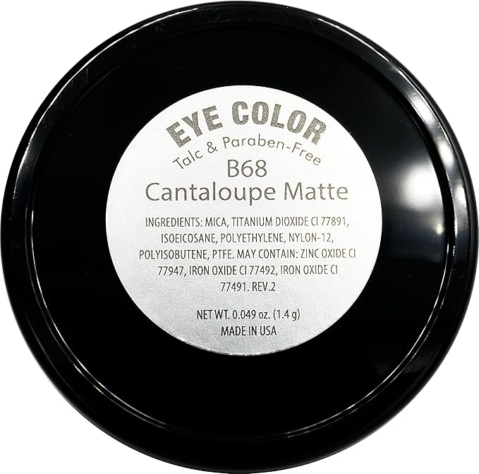 Cantaloupe Matte Soft Orange Pink Beige Pressed Powder Single Vegan Eyeshadow; Talc, Paraben & Cruelty Free