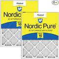 Nordic Pure 16x30x1 Pleated MERV 10 Air Filters 2 Pack by NordicPure