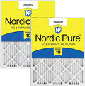 Nordic Pure 12x24x1 Pleated MERV 10 Air Filters 2 Pack by NordicPure