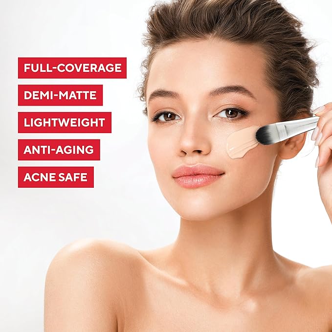 MIRABELLA - Invincible for All HD Liquid Foundation, Moisturizing Face Products for All Skin Types, Full-Coverage Lightweight Foundation Makeup, Moisturizing & Hydrating Beauty Care, Deep D230