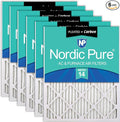 Nordic Pure 15x20x1 Pleated Air Filters MERV 14 Plus Carbon 6 Pack by NordicPure