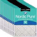 Nordic Pure 12x12x1 Pleated Air Filters MERV 14 Plus Carbon 12 Pack by NordicPure