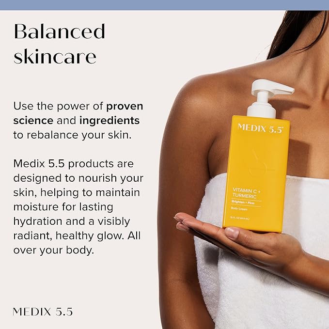 Medix 5.5 Vitamin C Cream Body Lotion & Face Moisturizer | Anti Aging Vitamin C Lotion For Women & Men Helps Soften The Look Of Dark Spots, Wrinkles, & Uneven Looking Skin Tone, 3OZ, 3PC Travel Size