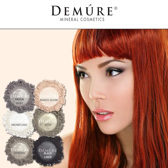 Demure Mineral Make Up (Moss) Eye Shadow, Shimmer Eyeshadow, Loose Powder, Glitter Eyeshadow, Eye Makeup, Professional Makeup