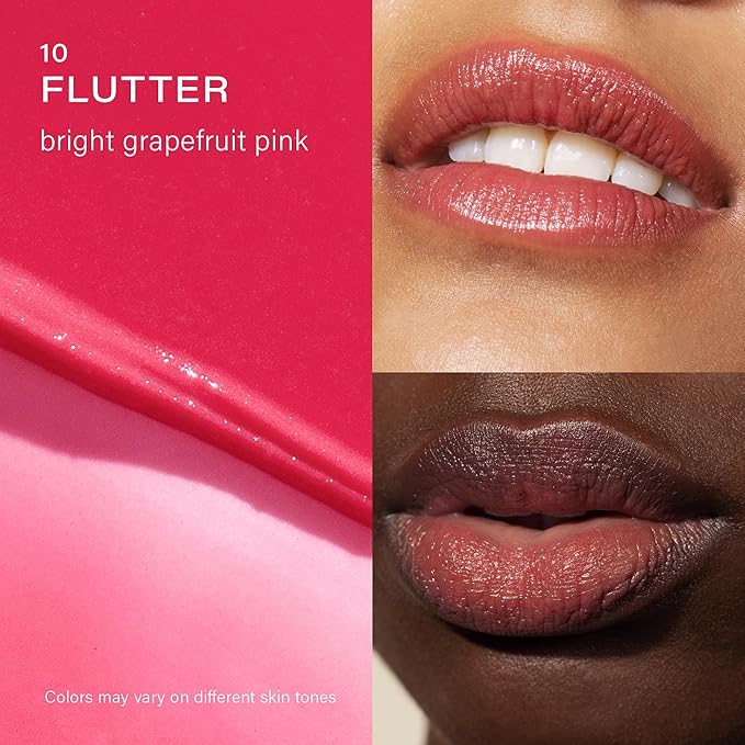 Melixir Vegan Lip Butter (12 Colors), Hydrating Tinted Lip Balm Stick, Bee-Free, Petrolatum-Free, Plant-Based, Moisturizes Dry & Chapped Lips With Shea Butter, Sheer, Natural Finish - #10 Flutter