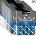 Nordic Pure 12x24x1 Pleated Air Filters MERV 7 Plus Carbon 24 Pack by NordicPure