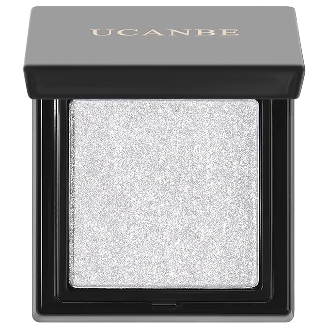 UCANBE Moonlight Single Eyeshadow Palette, Highly Pigmented Glitter Eye Shadow Powder, Professional Long-Lasting Waterproof Makeup Palette