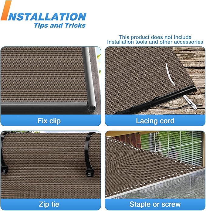 TANG Sun Shade Fabric Roll 8'x27' Shade Cloth - Image 5