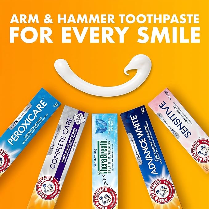 ARM & HAMMER Peroxicare Toothpaste for Gum Health, Baking Soda Toothpaste, Clean Mint, 6.0 oz (Pack of 4