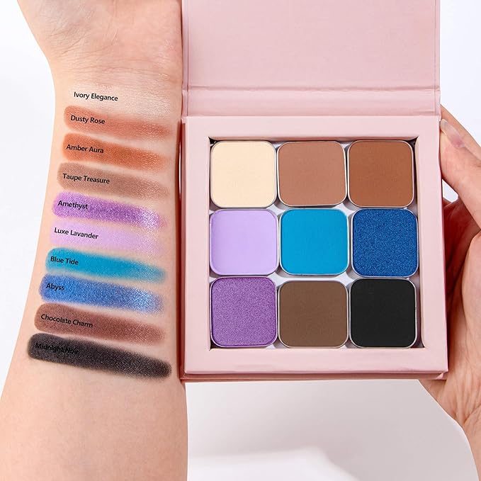Matte Eyeshadow – Soft Muted Rose with Brown Tones, Natural Look, Easy to Blend, Magnetic Pan for Custom Palette Easy to Apply and Remove (Dusty Rose)