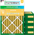 Filterbuy 24x25x4 Air Filter MERV 11 Superior Pet & Allergy Defense, by Filterbuy