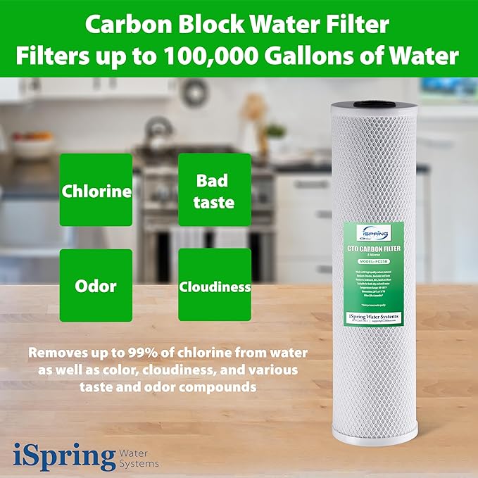 iSpring F3WGB32BKS 3-Stage Whole House Water Filter Set, 4.5” x 20” Sediment - Image 5