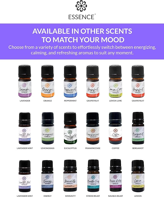 Essence Pearl Travel Case - Wearable Aromatherapy Kit with Nasal Diffuser Rings, Soaking Bay, and 5mL Essential Oil – Portable Wellness Gift Set for On?The?Go Self Care