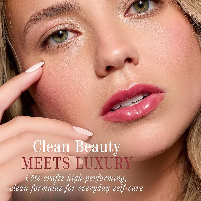 Cote Beauty's Mulberry Peptide Lip Shine, Ultra Hydrating & Long-Lasting Mauve Plumping Lip Gloss for Women with Hyaluronic Acid, Shea Butter & Jojoba Oil, Vegan & Cruelty-Free, 0.12 Fl Oz