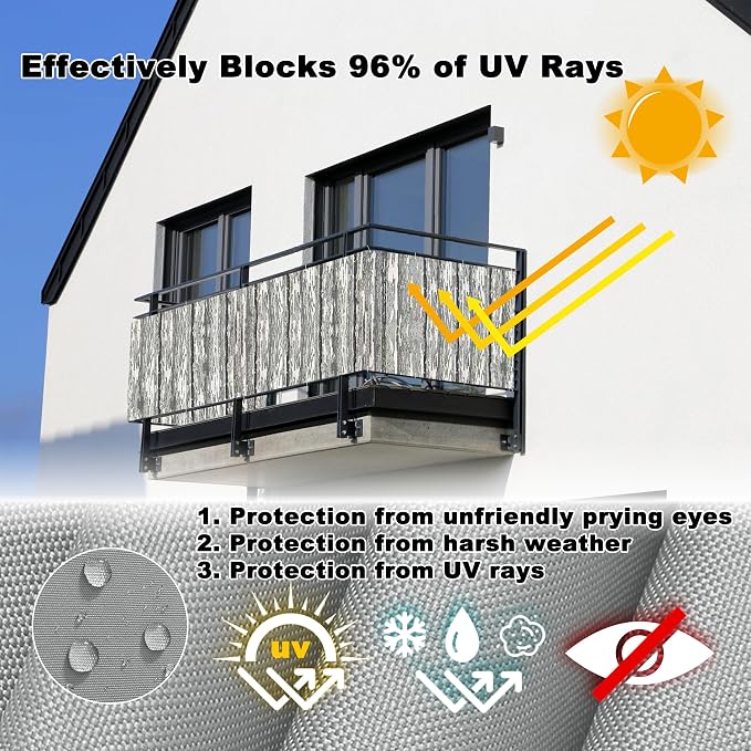 Privacy Screen Protector 2.5' x 9.8' Durable UV-Resistant Outdoor Privacy Screen - Image 4