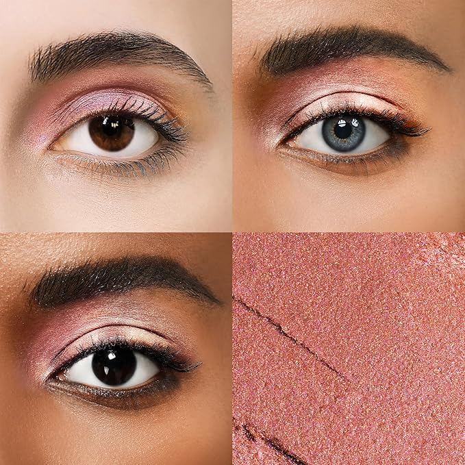 Longwear Cream Eye Shadow Sticks(46 Ruby Metallic), Smudge-Proof, Waterproof Eyeshadow,Silky Formula Glitter With Makeup Brush,Red Eyeshadow Stick