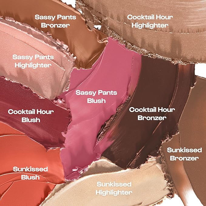 Alleyoop Stack The Odds - Stackable Makeup Palette - Cream Blush, Contour, Bronzer & Highlighter Blendable Cream Make up Palette - Natural, Glowy Finish - Makeup Stacks for Travel, Cocktail Hour