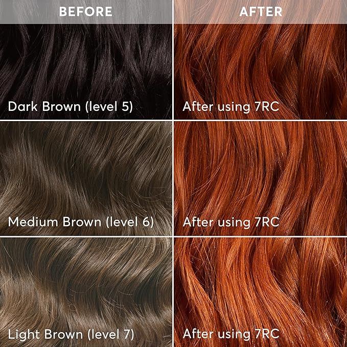 Madison Reed Radiant Hair Color Kit | 7RC Light Ginger Red with Vivid Copper Tones (Carrara Crimson) Vivid Color-Enhancing Formula | Salon-Quality Permanent Hair Dye | PPD-Free & Ammonia-Free |1 Pack